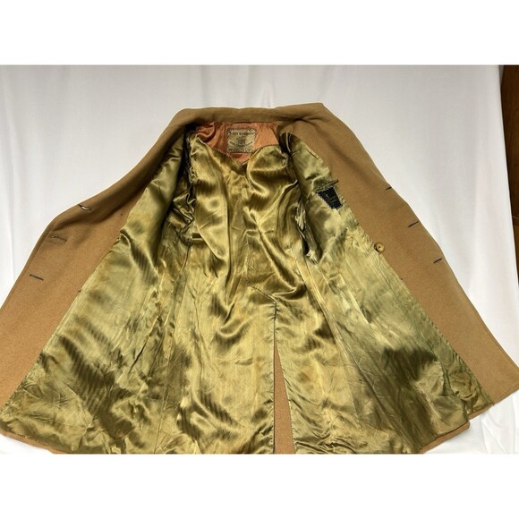 VTG Silver Trumpeter By Hart Schaffner Marx Women's S? 100% Camel Coat Classic - Picture 3 of 10